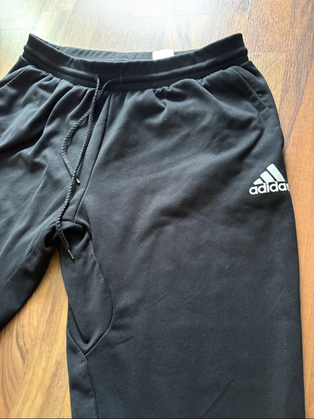 adidas Men’s Black Jogger Sweatpants with Logo Size XL